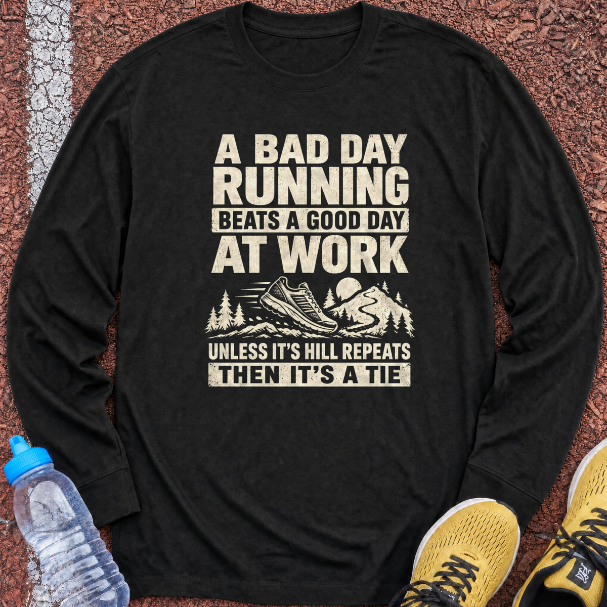 Bad Day Running Long Sleeve - Black