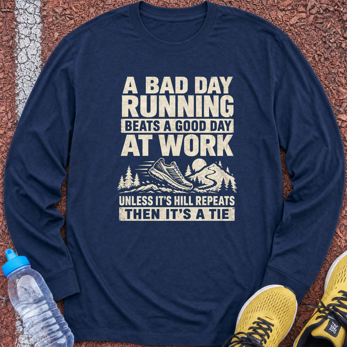 Bad Day Running Long Sleeve - Navy