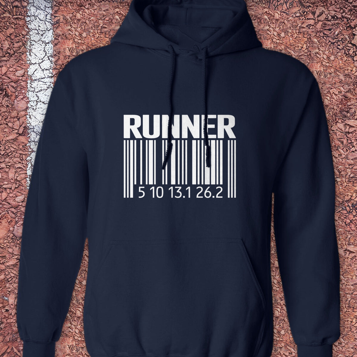 Bar Code Hoodie - Navy