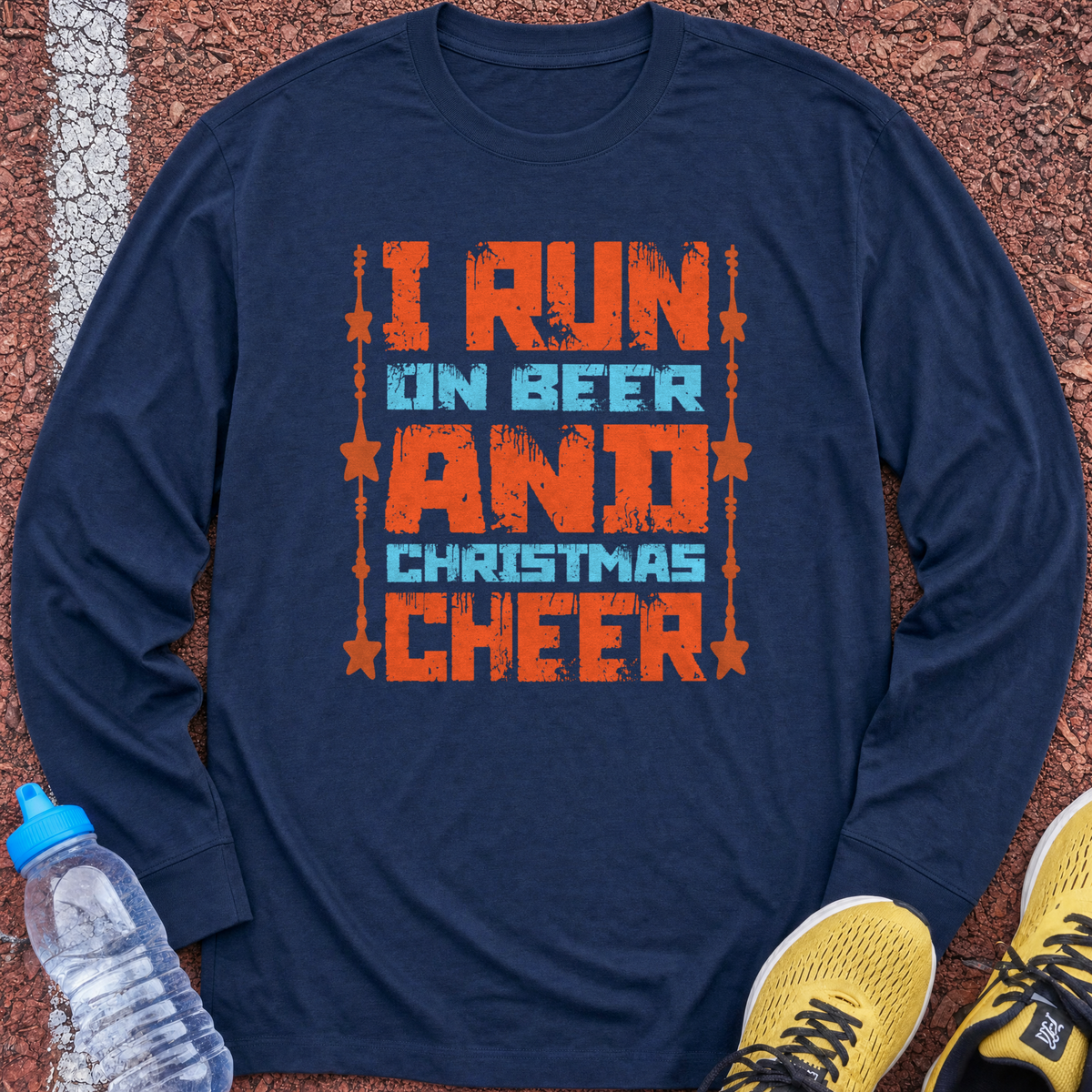 Beer & Christmas Cheer Long Sleeve - Navy