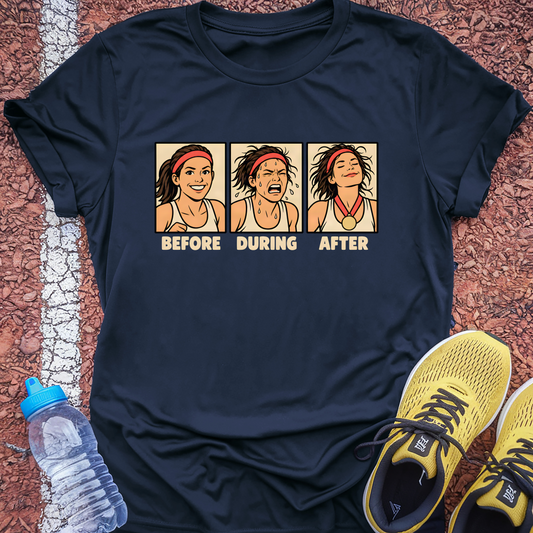 Before During After T-Shirt - Navy