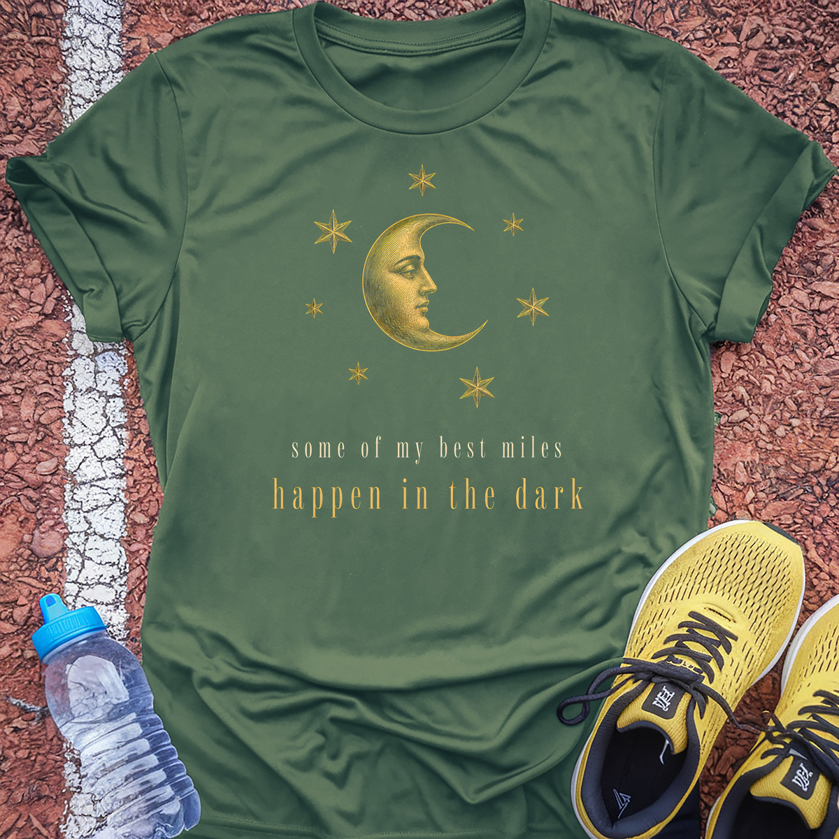 Best Miles In The Dark T-Shirt - Military Green