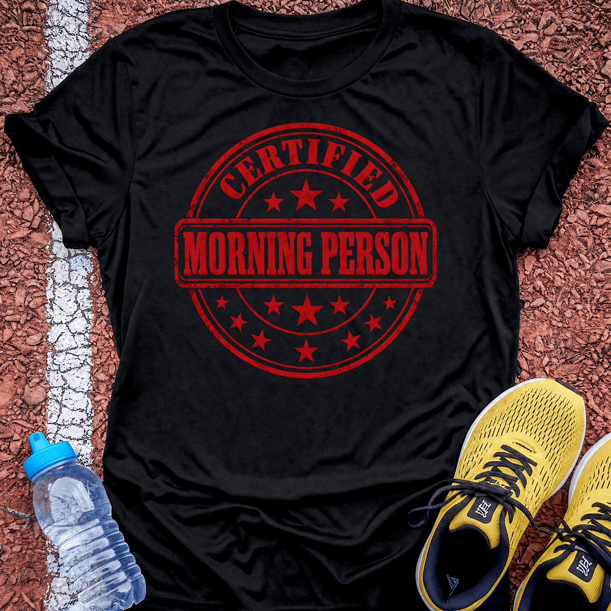 Certified Morning Person T-Shirt - Black