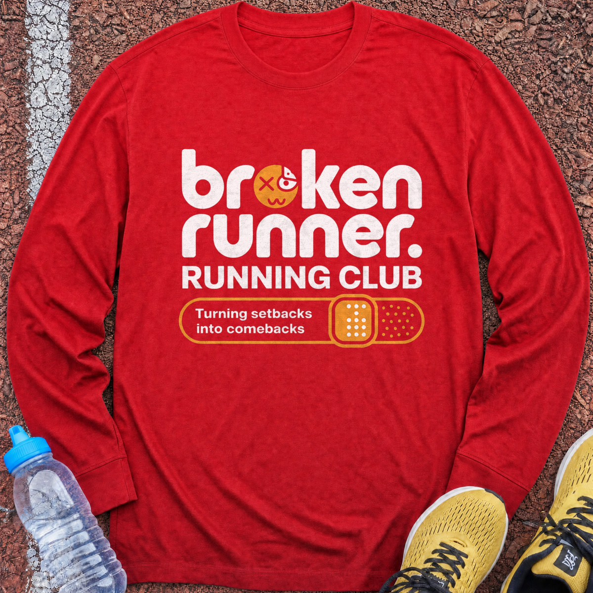 Broken Runner Long Sleeve - Red