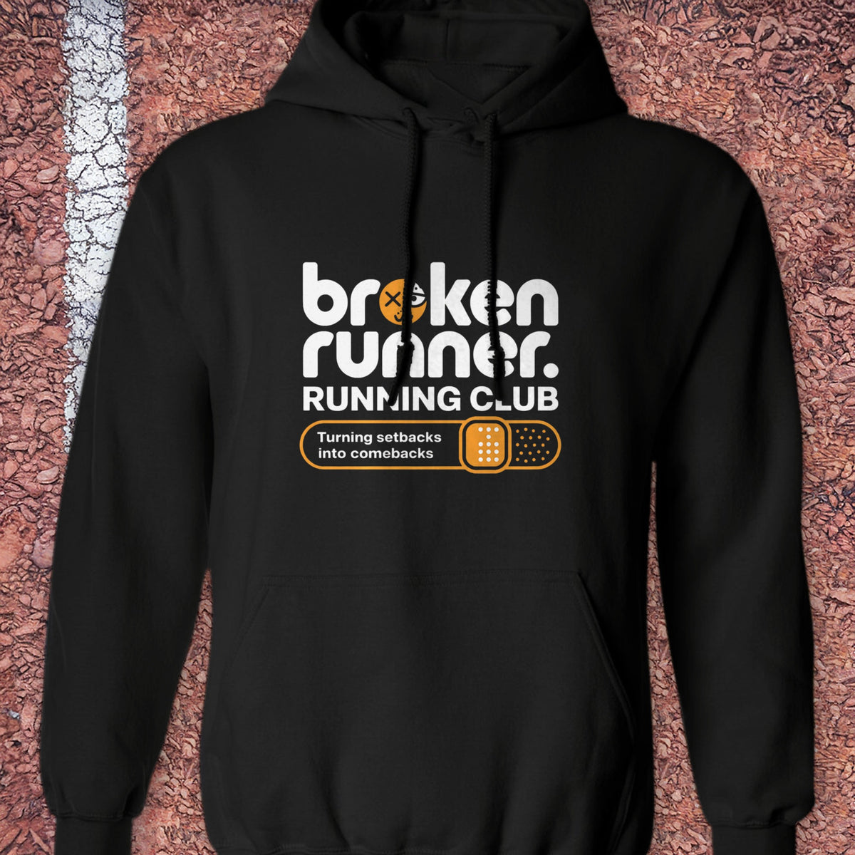 Broken Runner Hoodie - Black