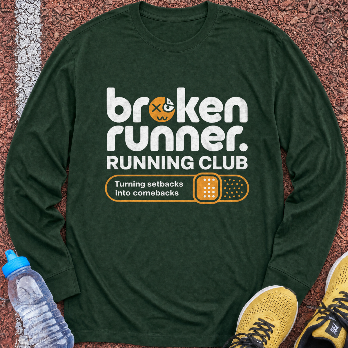Broken Runner Long Sleeve - Forest Green