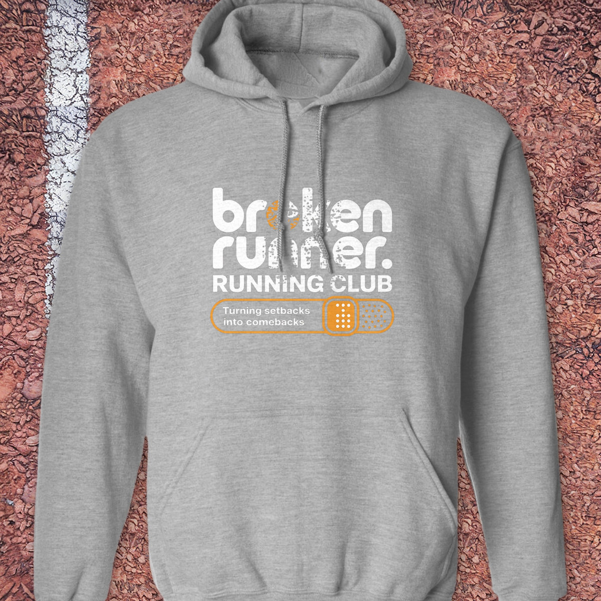 Broken Runner Hoodie - Sport Grey