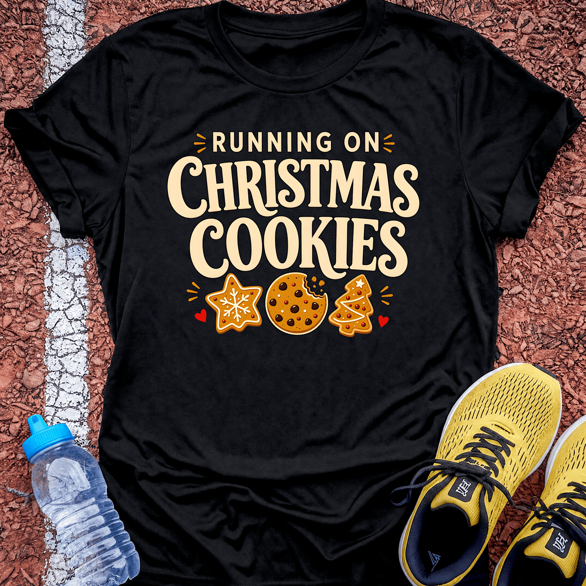 Running on Cookies T-Shirt - Black