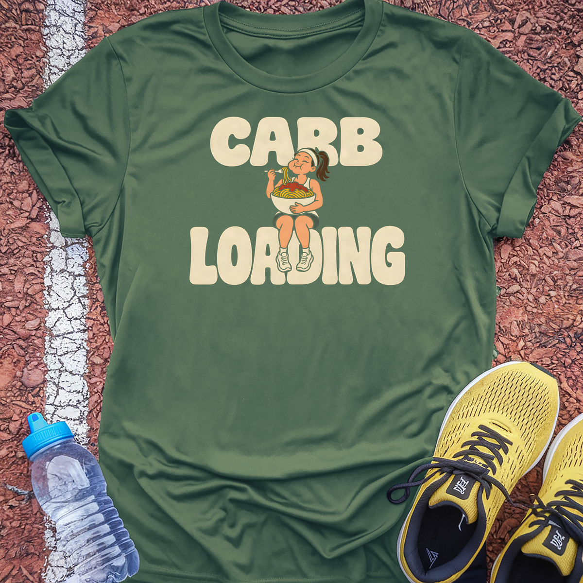 Carb Loading Night Tech Tee - Forest Green