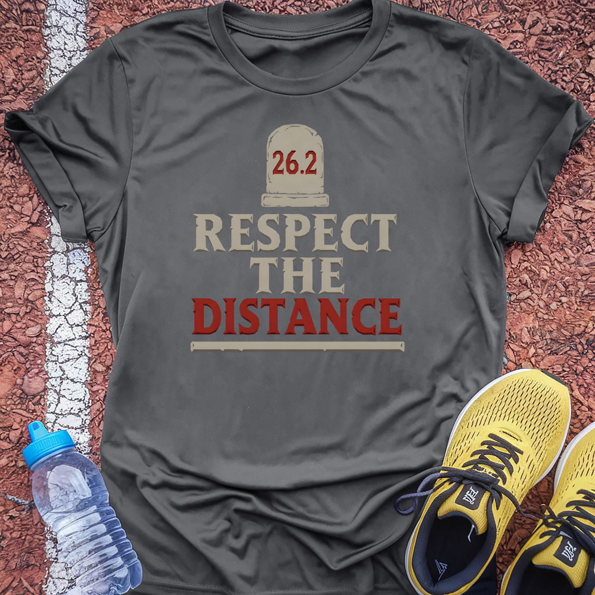 Carved 26.2 T-Shirt - Charcoal