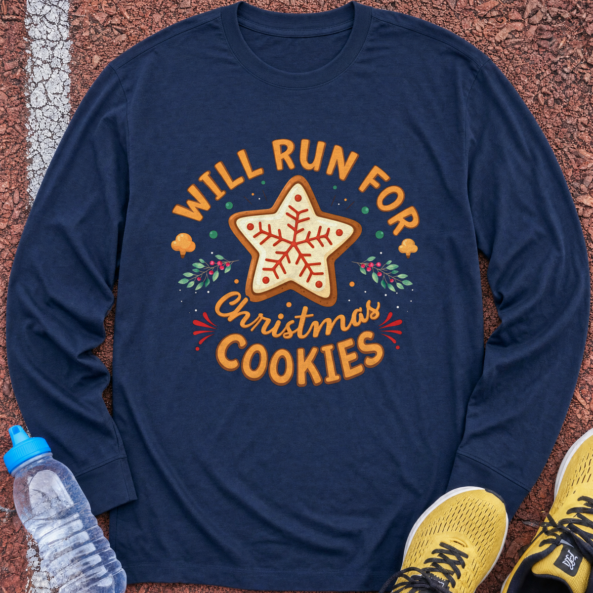 Christmas Cookies Long Sleeve - Navy
