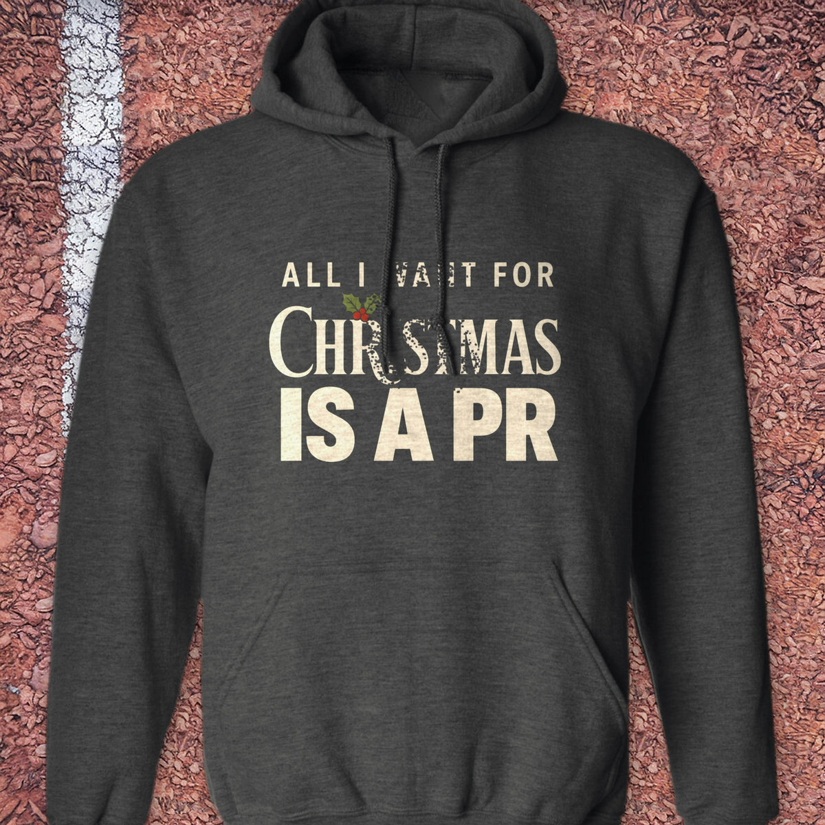 Christmas PR Hoodie - Dark Heather