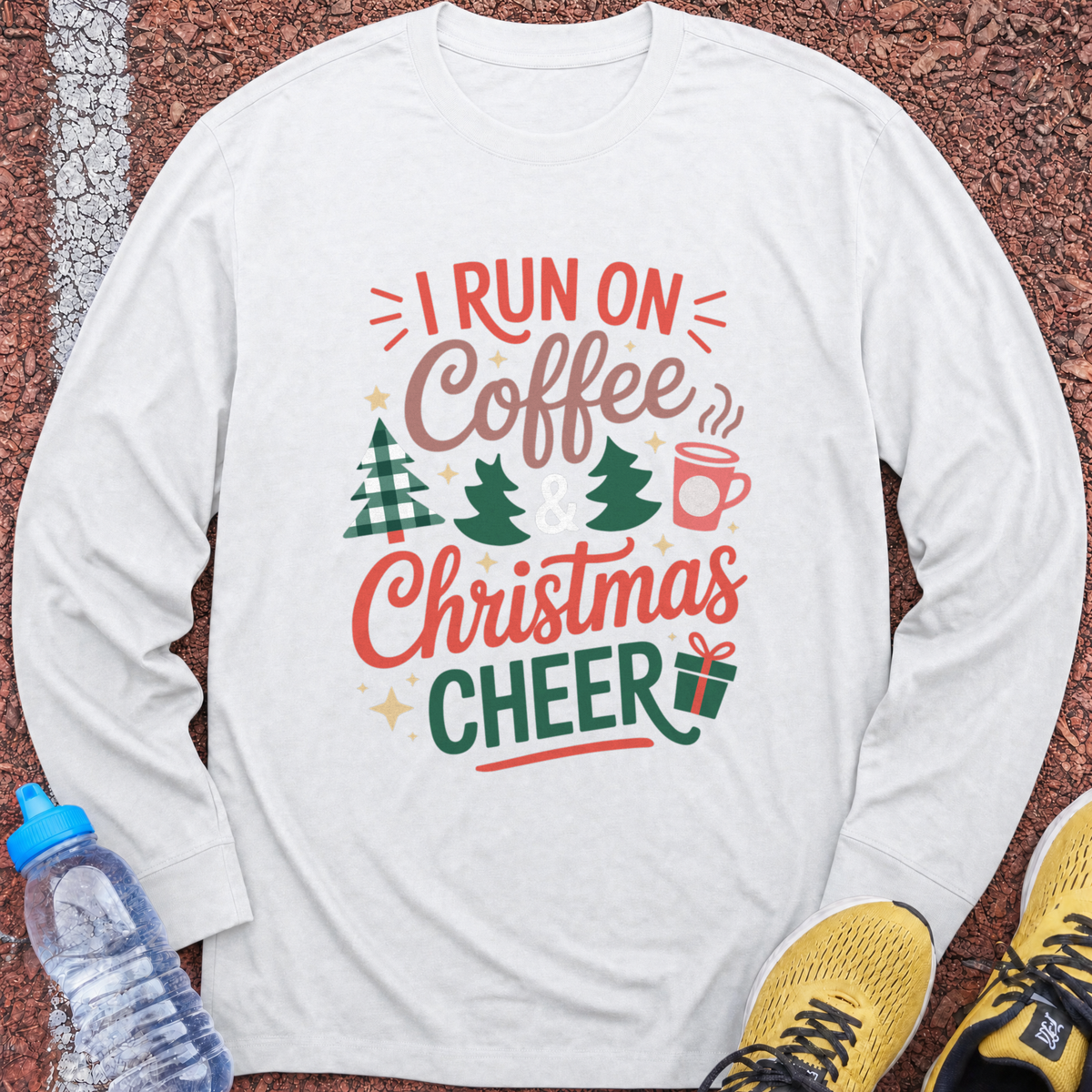 Coffee & Christmas Cheer Long Sleeve - White