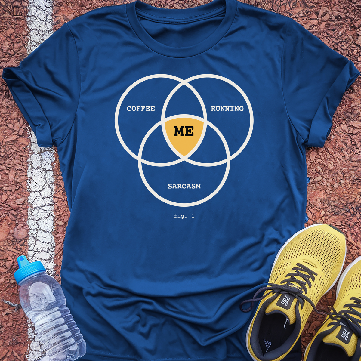 Coffee Running Sarcasm T-Shirt - Royal