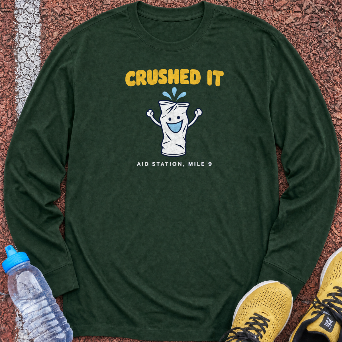 Crushed It Long Sleeve - Forest Green