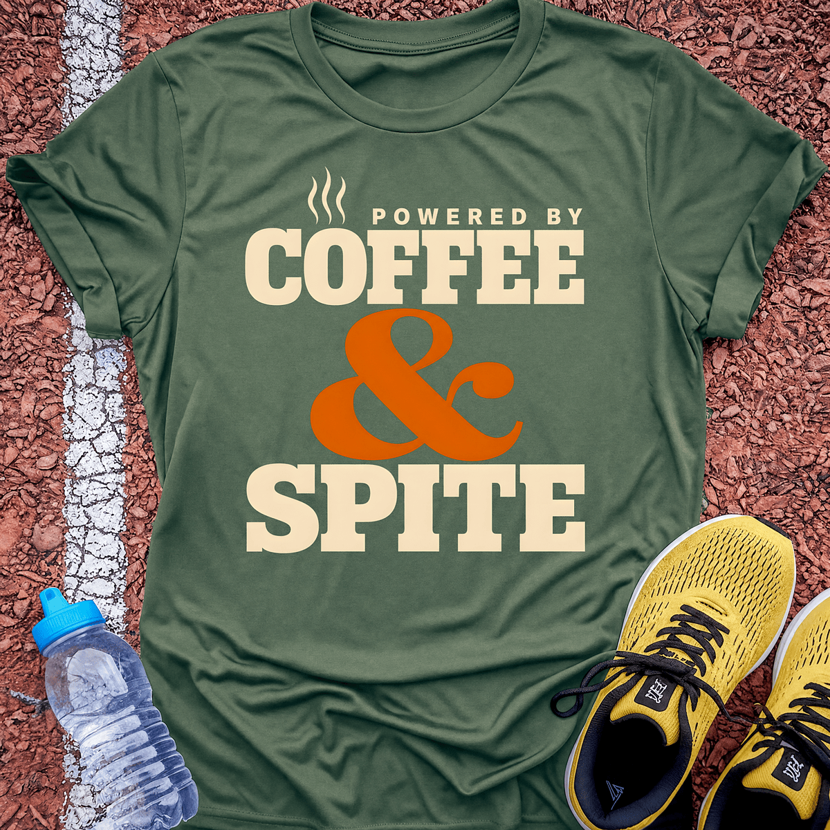 Coffee and Spite T-Shirt - Military Green