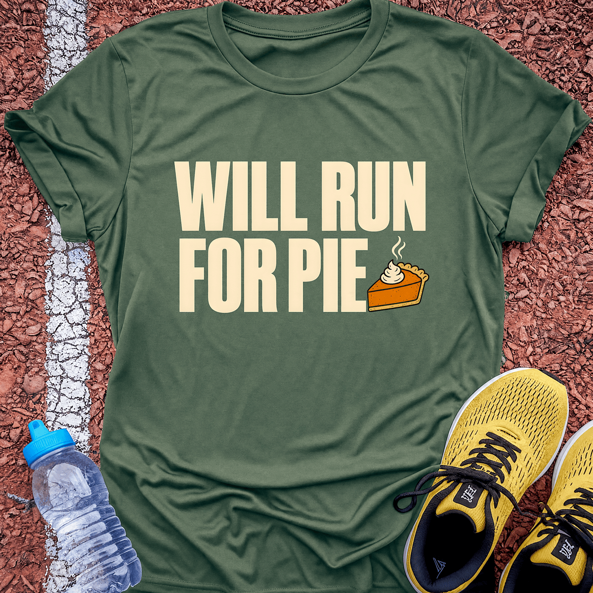 Run for Pie - Military Green