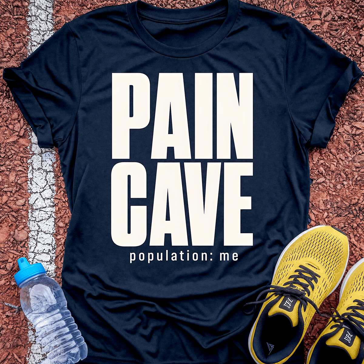 Pain Cave T-Shirt - Navy