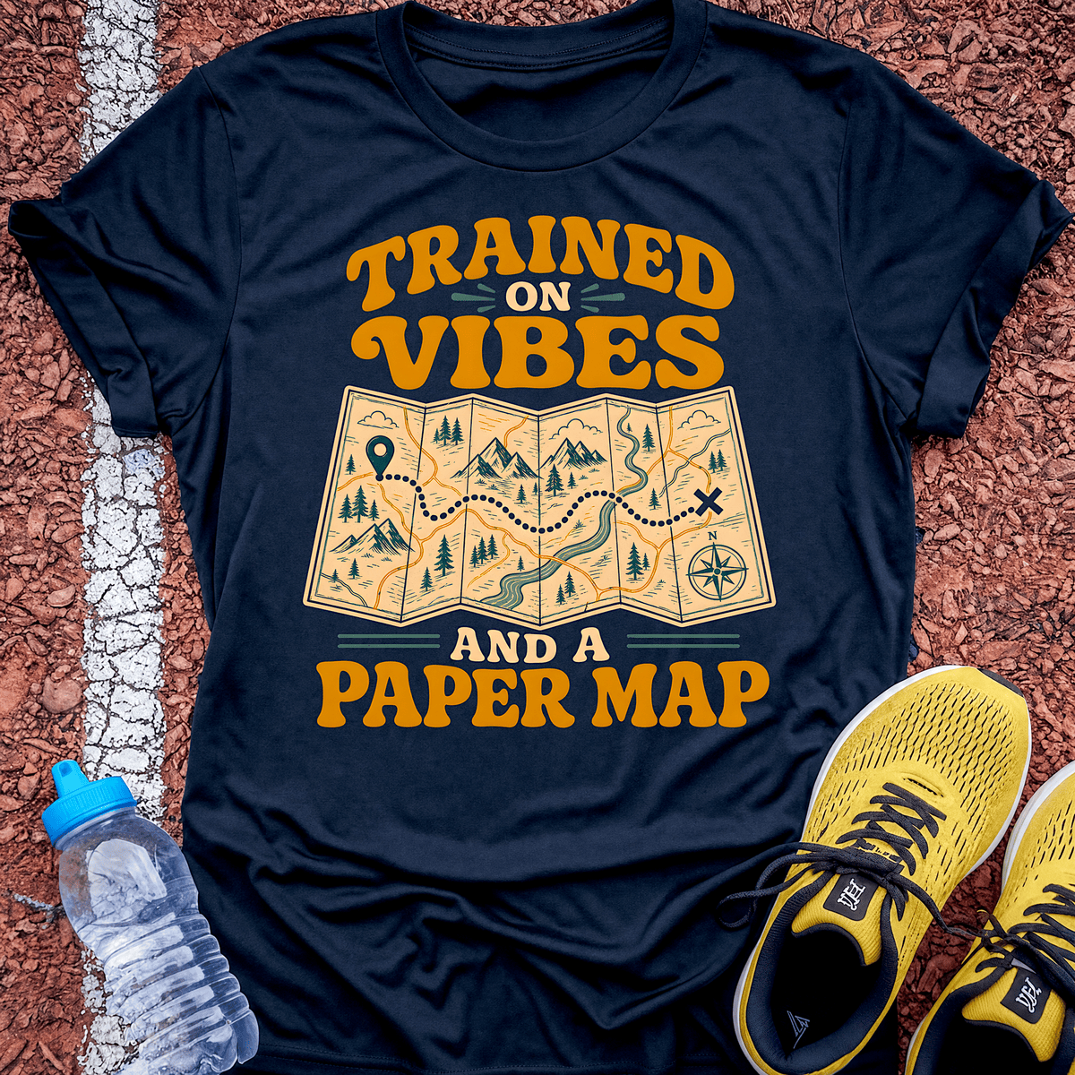 Trained on Vibes and a Paper Map - Navy