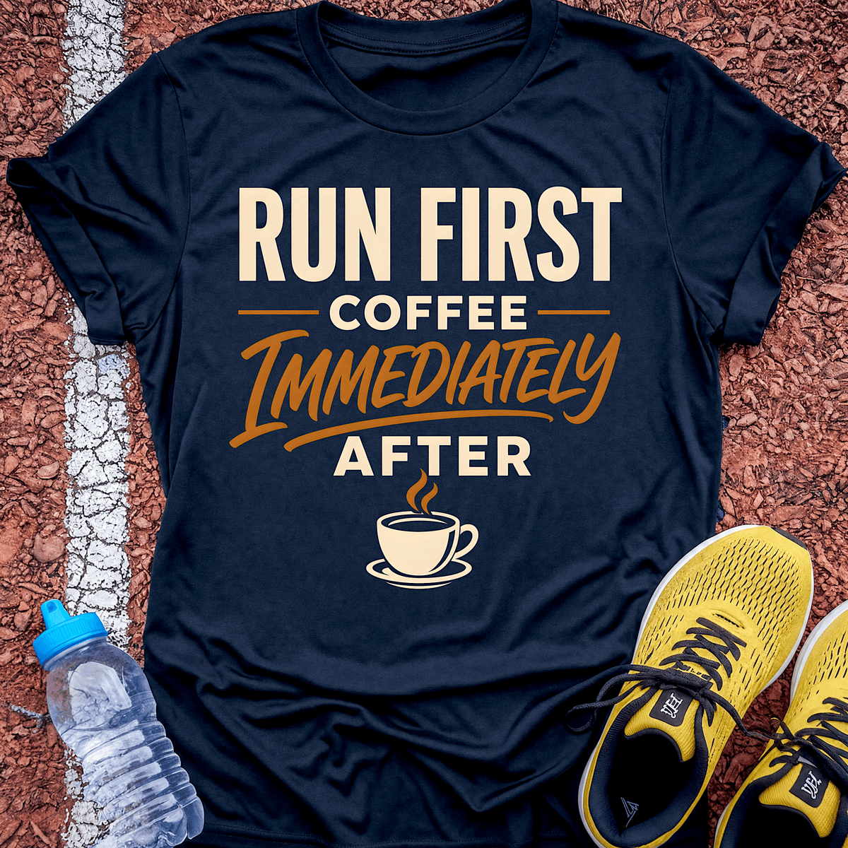 Run First, Coffee Immediately After - Navy