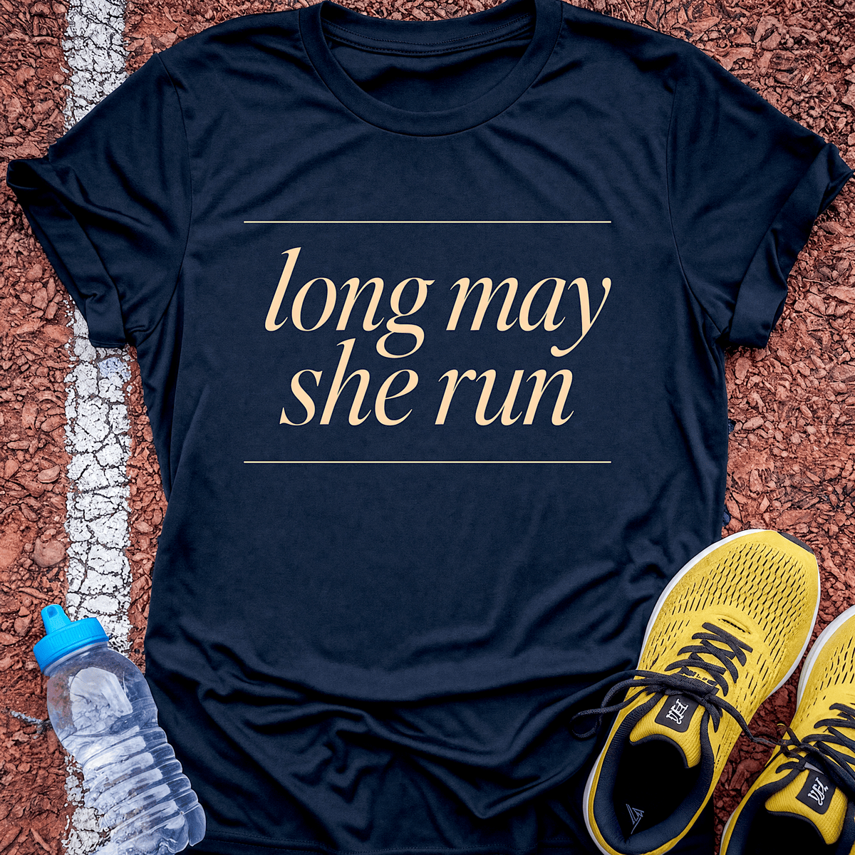 Long May She Run T-Shirt - Navy