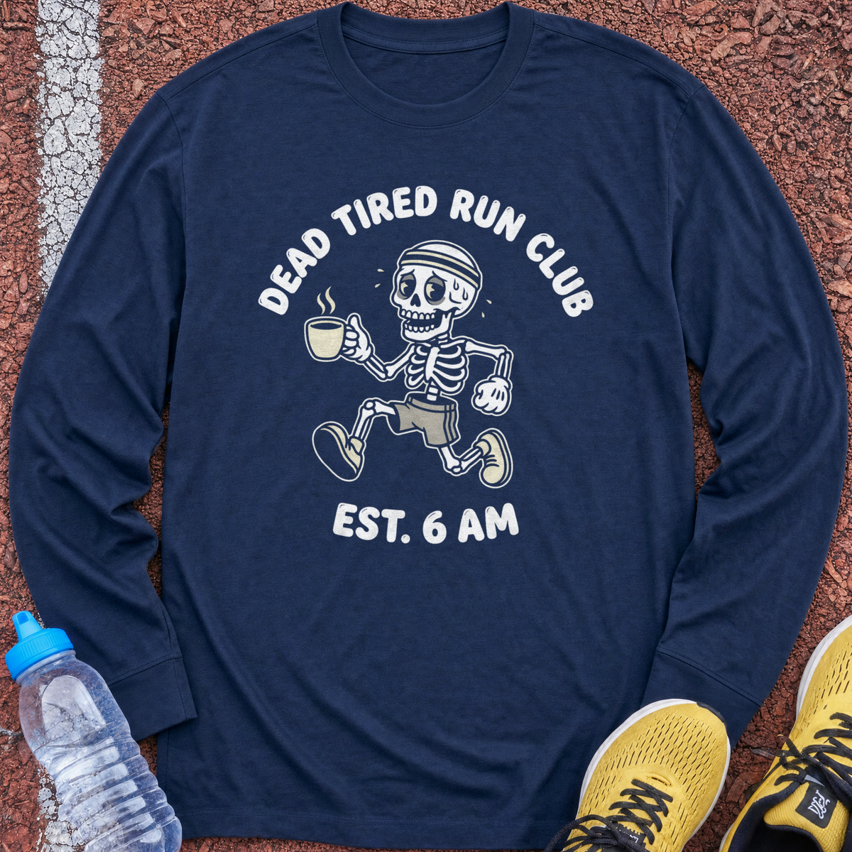 Dead Tired Run Club Long Sleeve - Navy