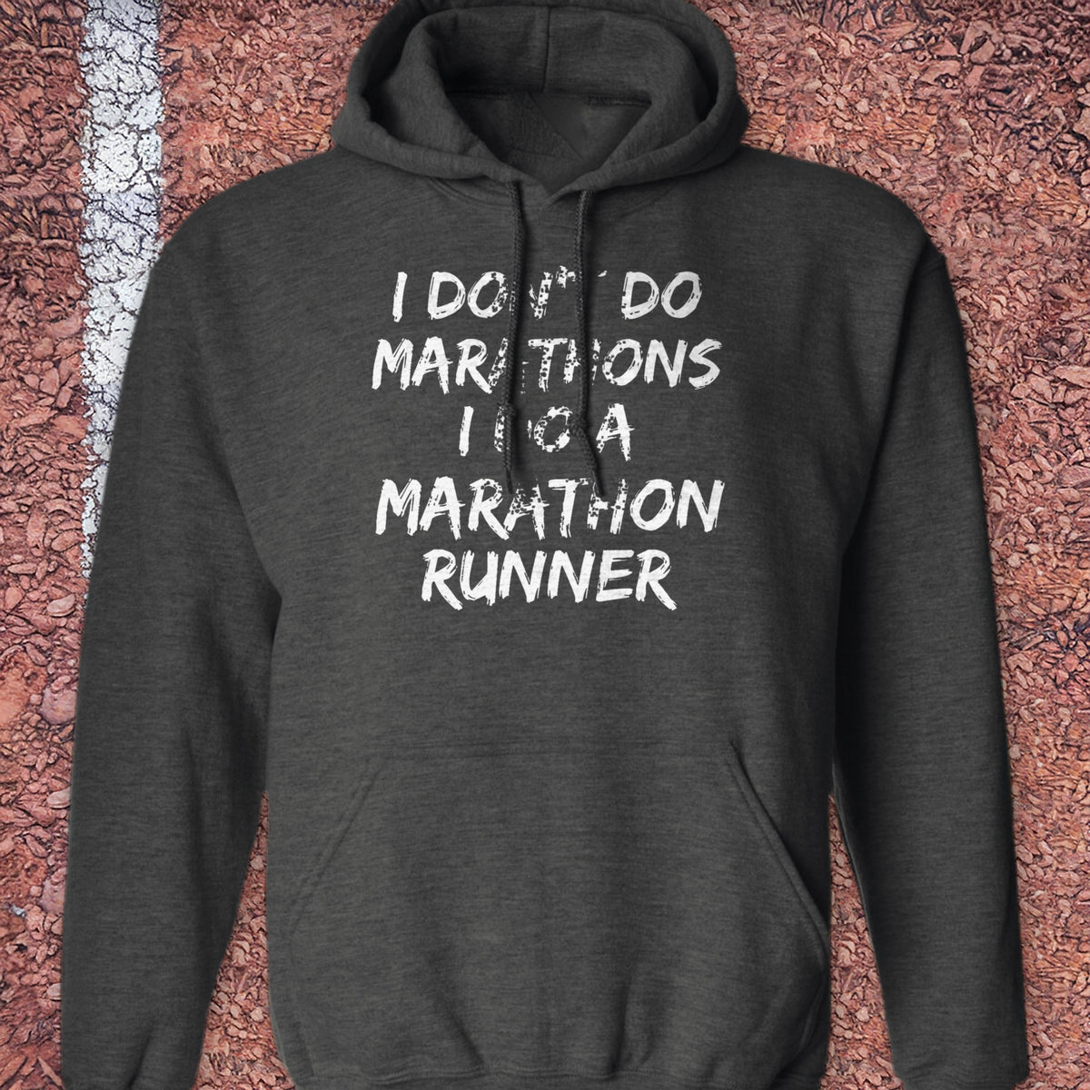 Do a Marathon Runner Hoodie - Dark Heather