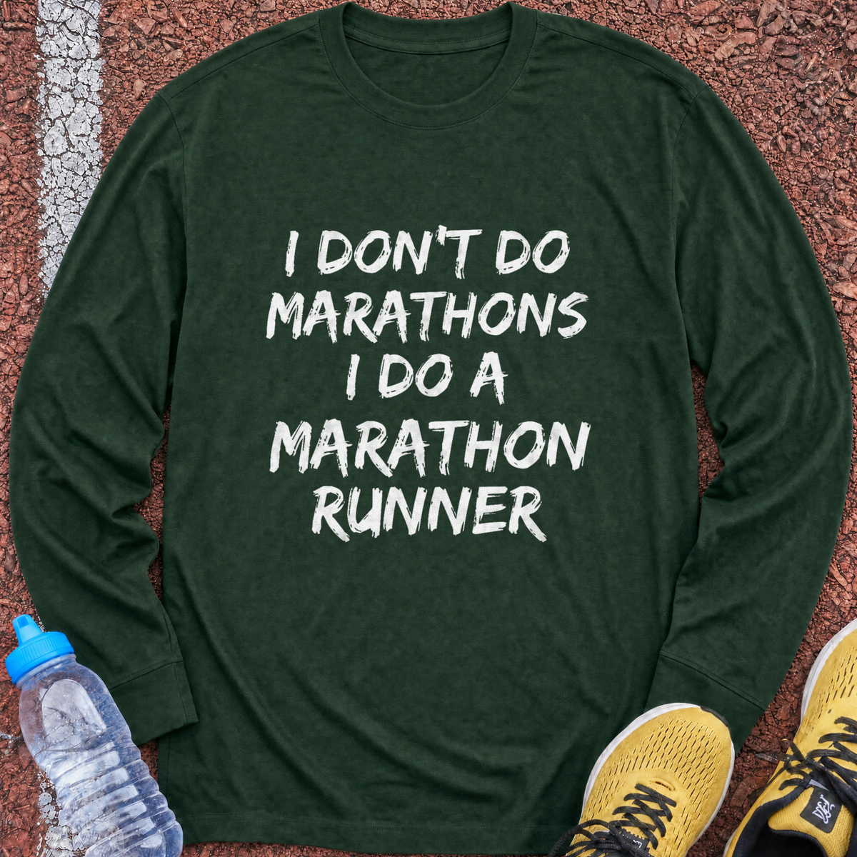 Do a Marathon Runner Long Sleeve - Forest Green