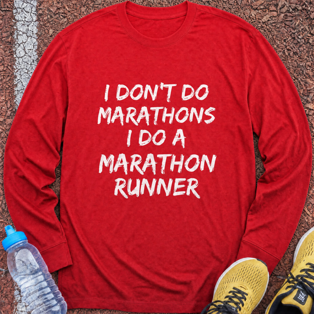Do a Marathon Runner Long Sleeve - Red