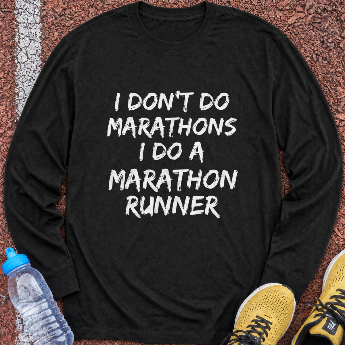 Do a Marathon Runner Long Sleeve - Black
