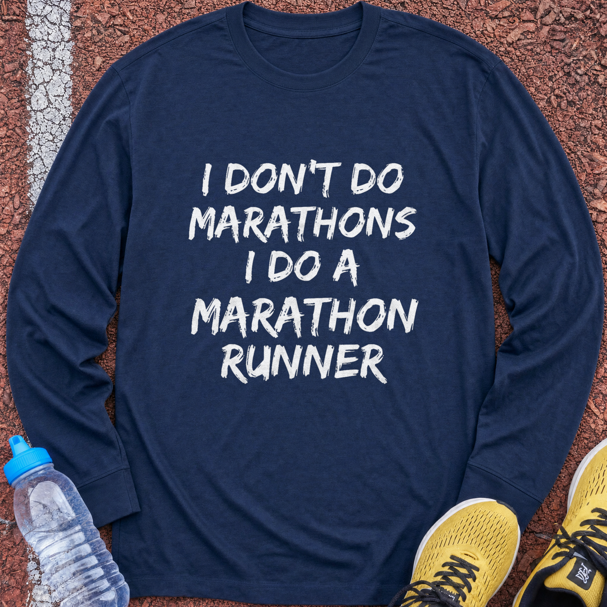 Do a Marathon Runner Long Sleeve - Navy