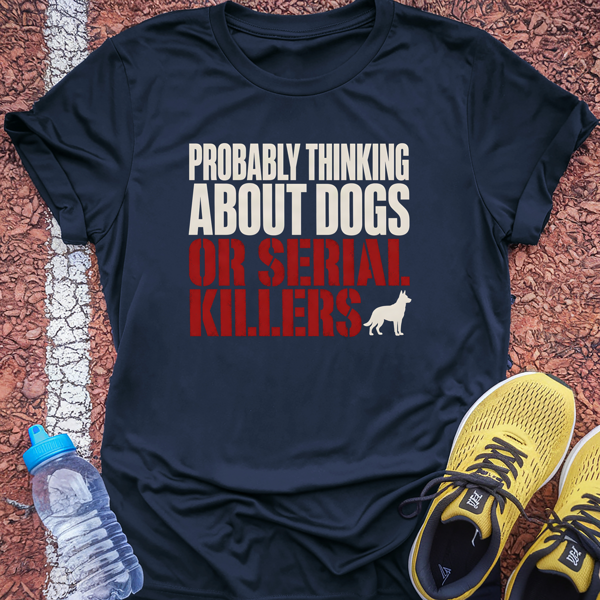 Probably Thinking About Dogs T-Shirt - Navy