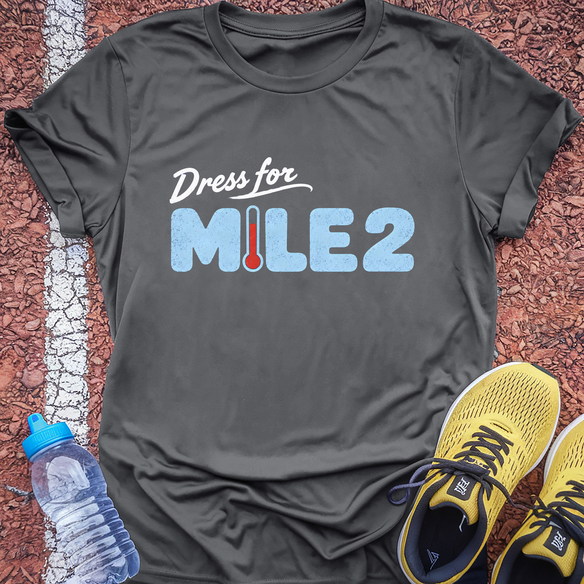 Dress For Mile 2 Tech Tee - Grey Concrete