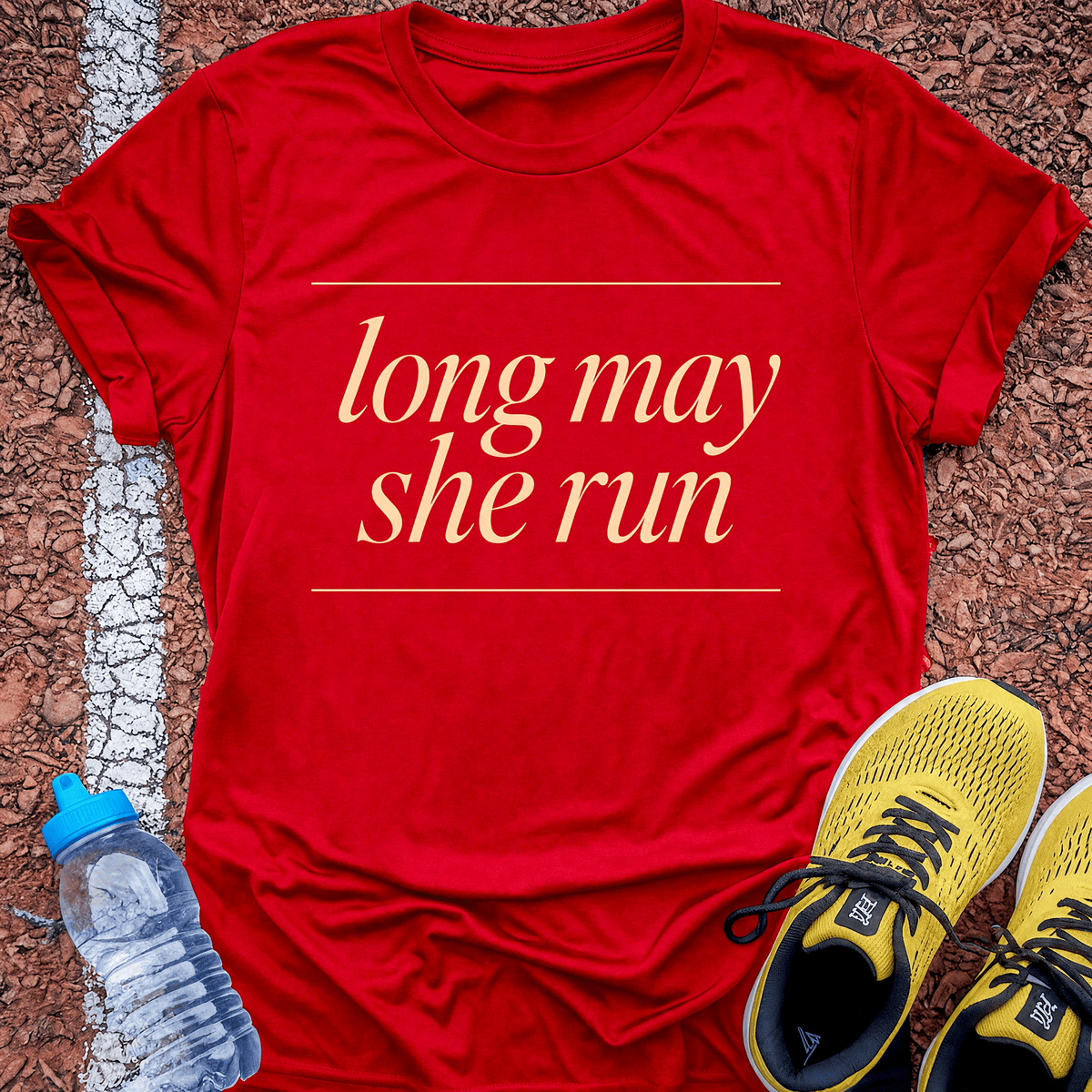 Long May She Run T-Shirt - Red
