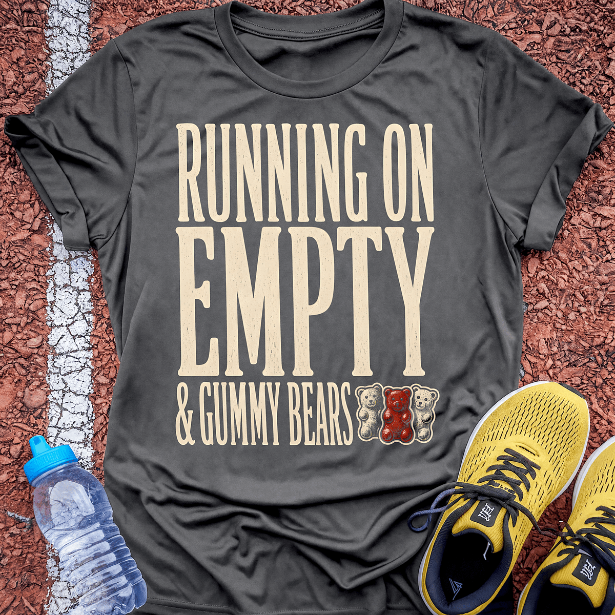 Running on Empty T-Shirt - Charcoal