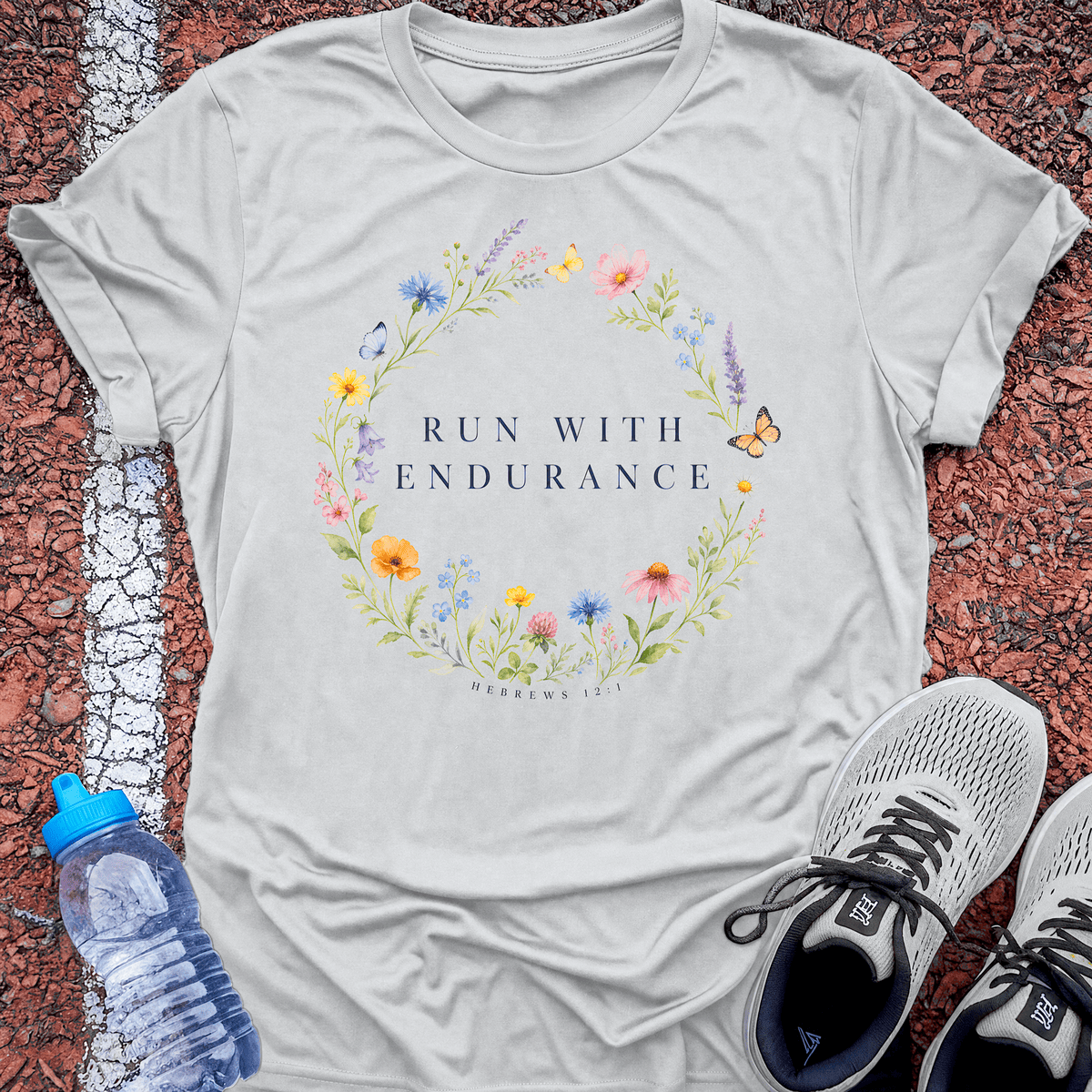 Run With Endurance T-Shirt - Ice Grey
