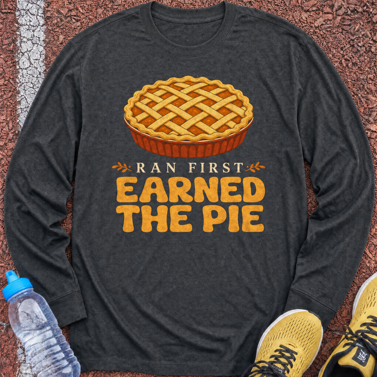 Earned the Pie Long Sleeve - Dark Heather