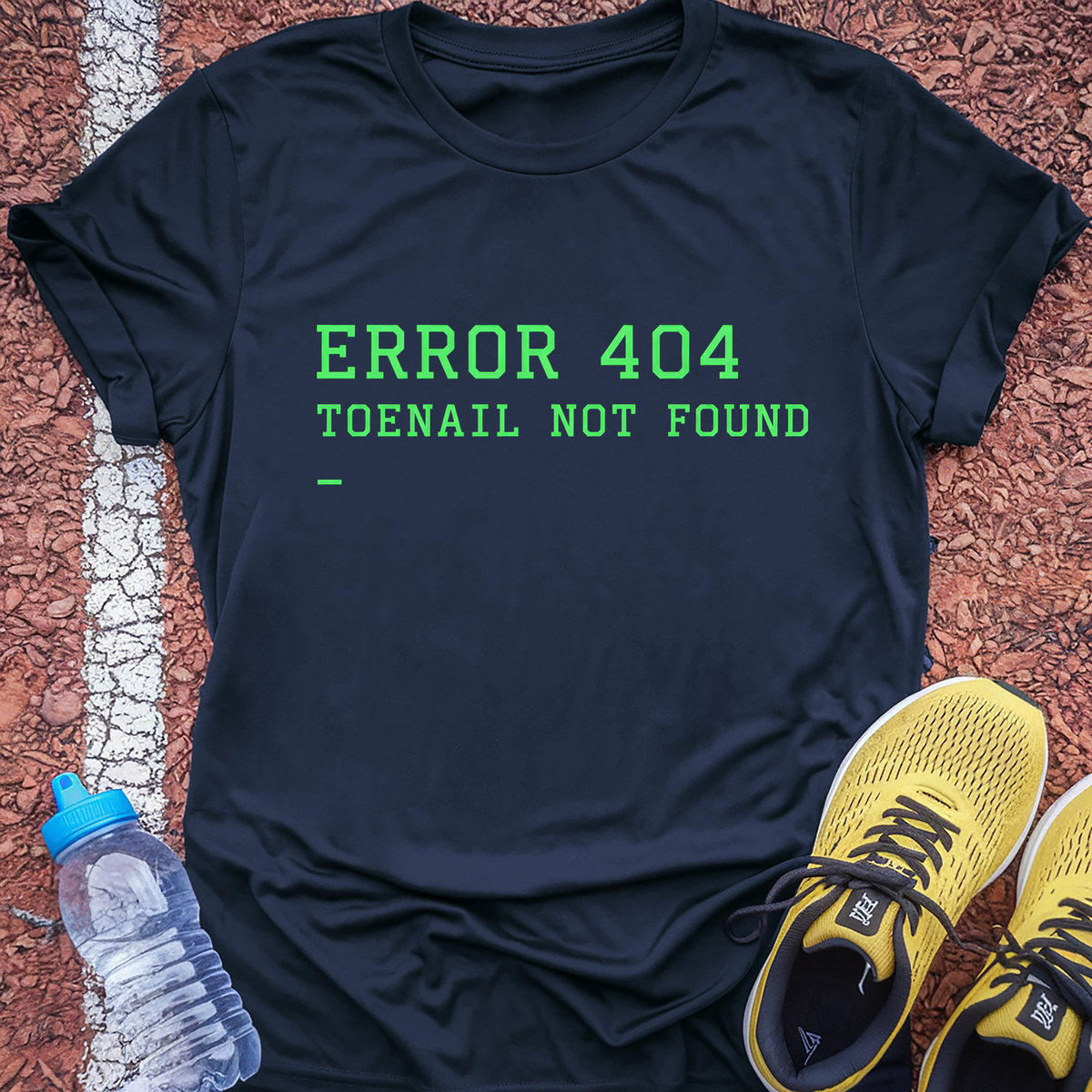 Error 404 Toenail Not Found T-Shirt - Navy