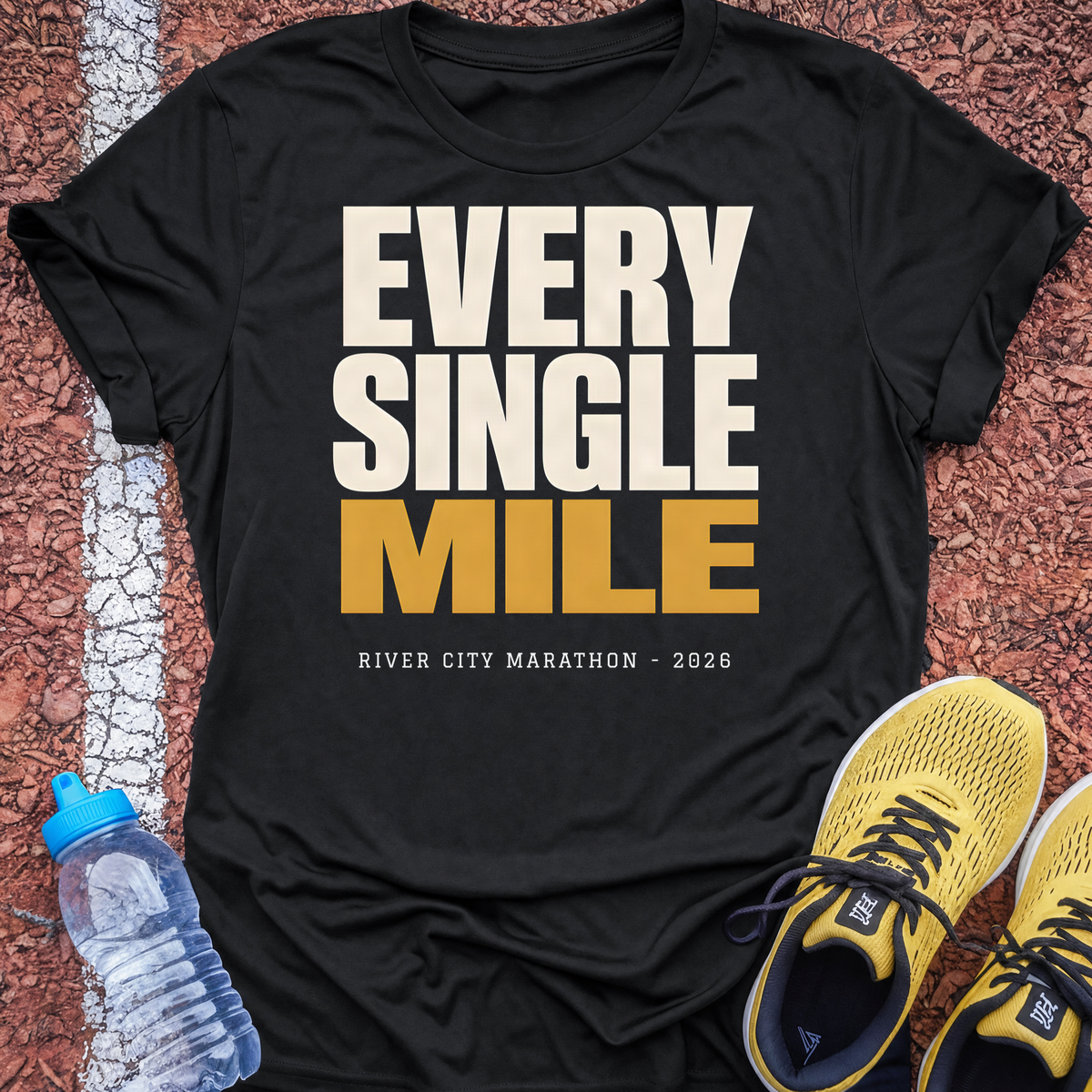 Every single mile personalised t-shirt