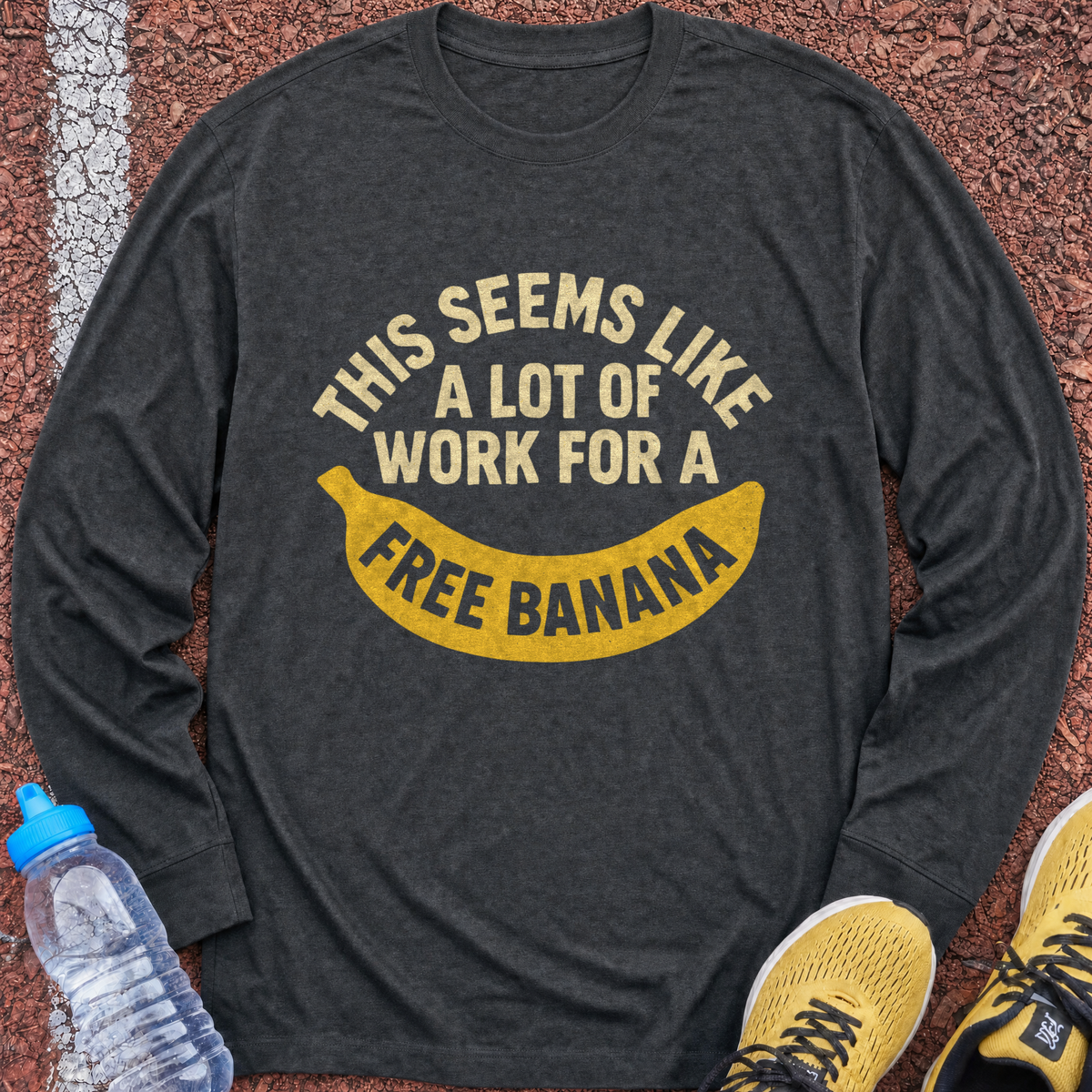 Free Banana Long Sleeve - Dark Heather