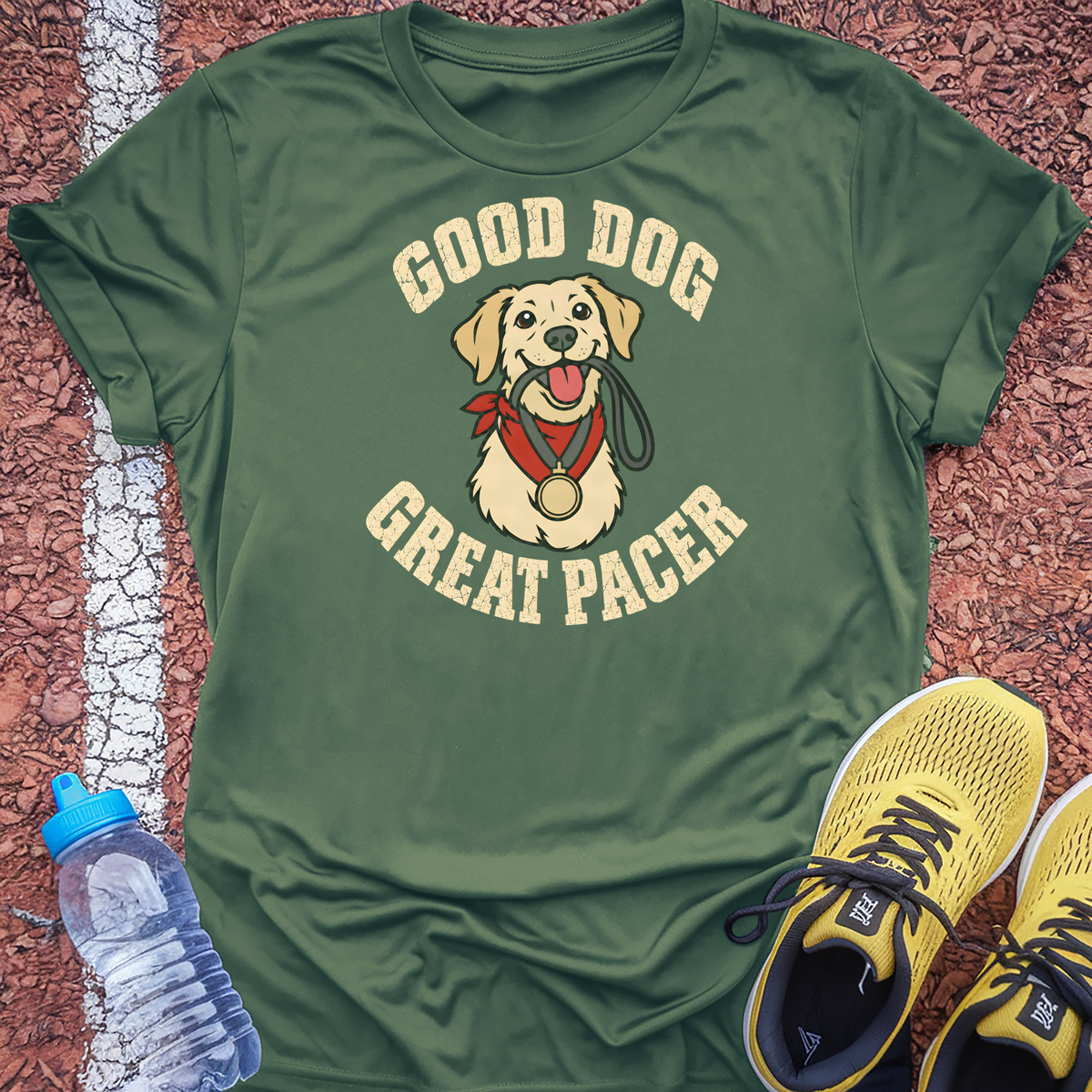 Good Dog Great Pacer Tech Tee - Forest Green