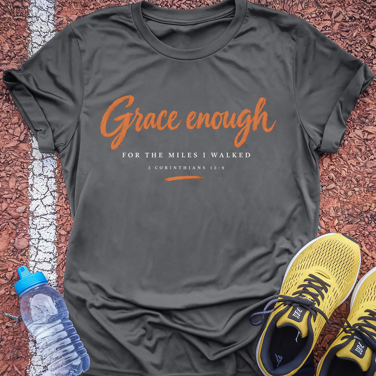 Grace Enough T-Shirt - Charcoal
