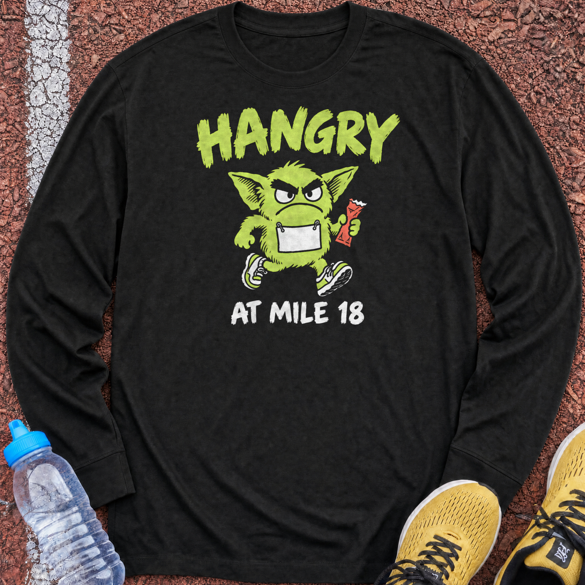 Hangry At Mile 18 Long Sleeve - Black