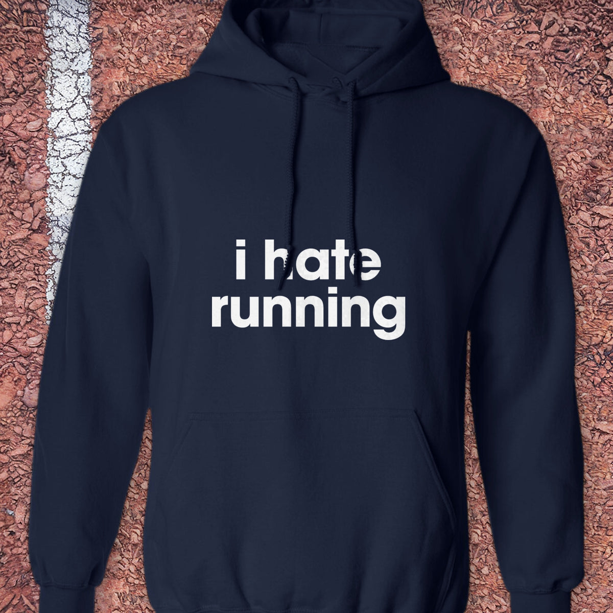 Hate Running Hoodie - Navy