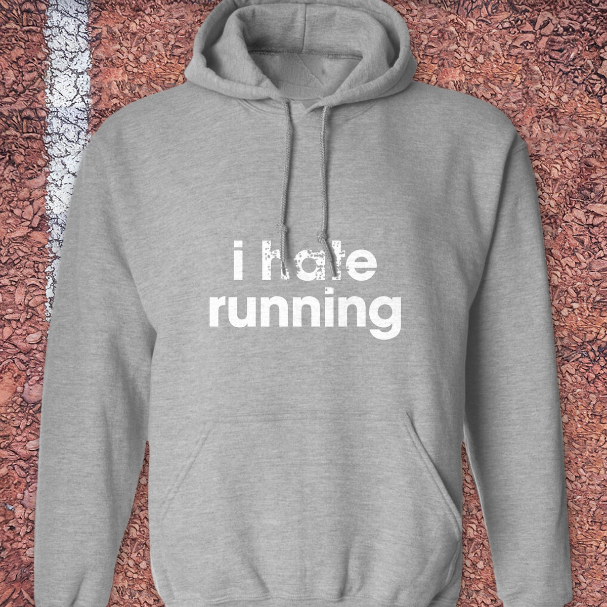 Hate Running Hoodie - Sport Grey