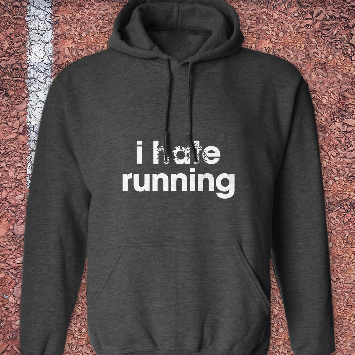 Hate Running Hoodie - Dark Heather