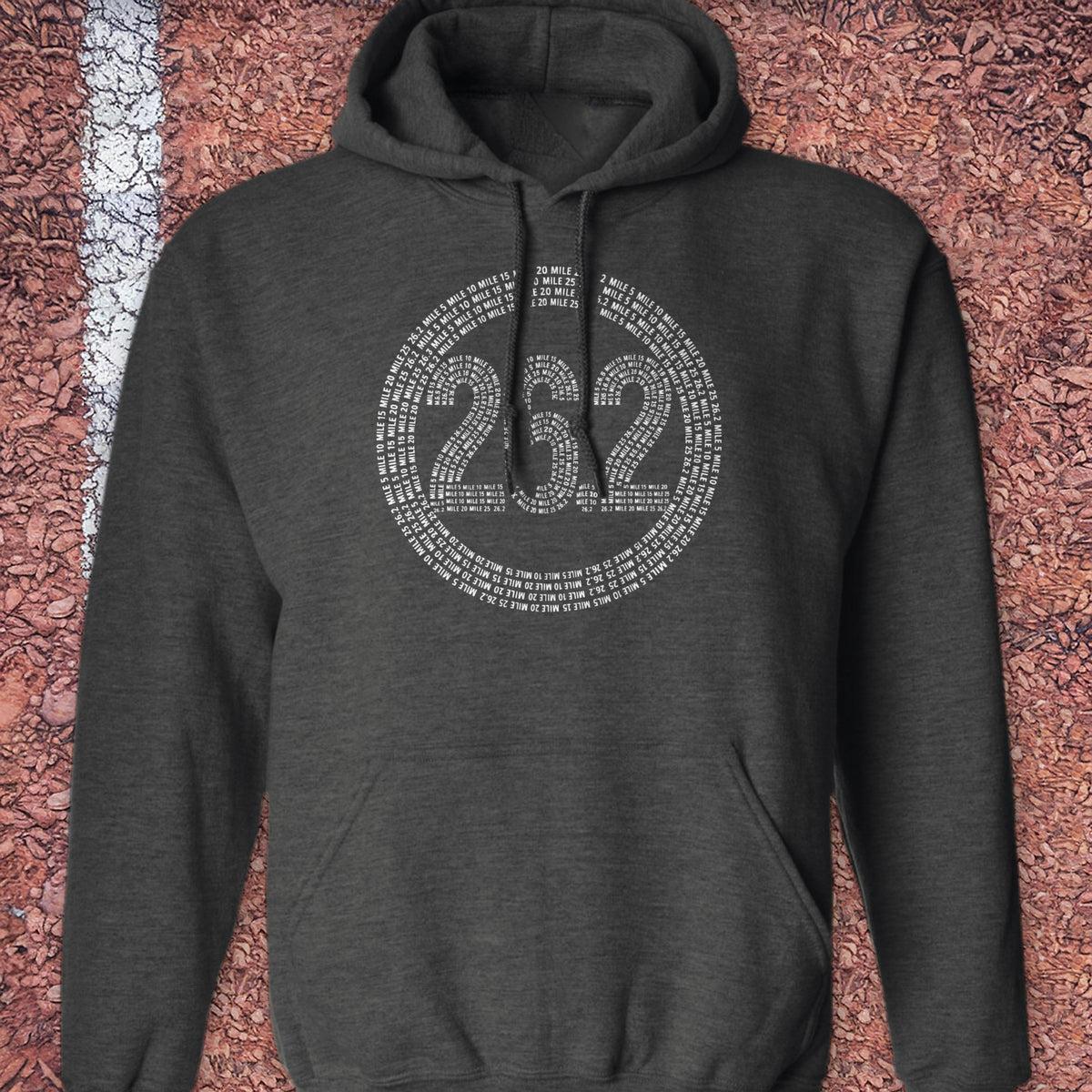 26.2 Mile Markers Hoodie - Dark Heather