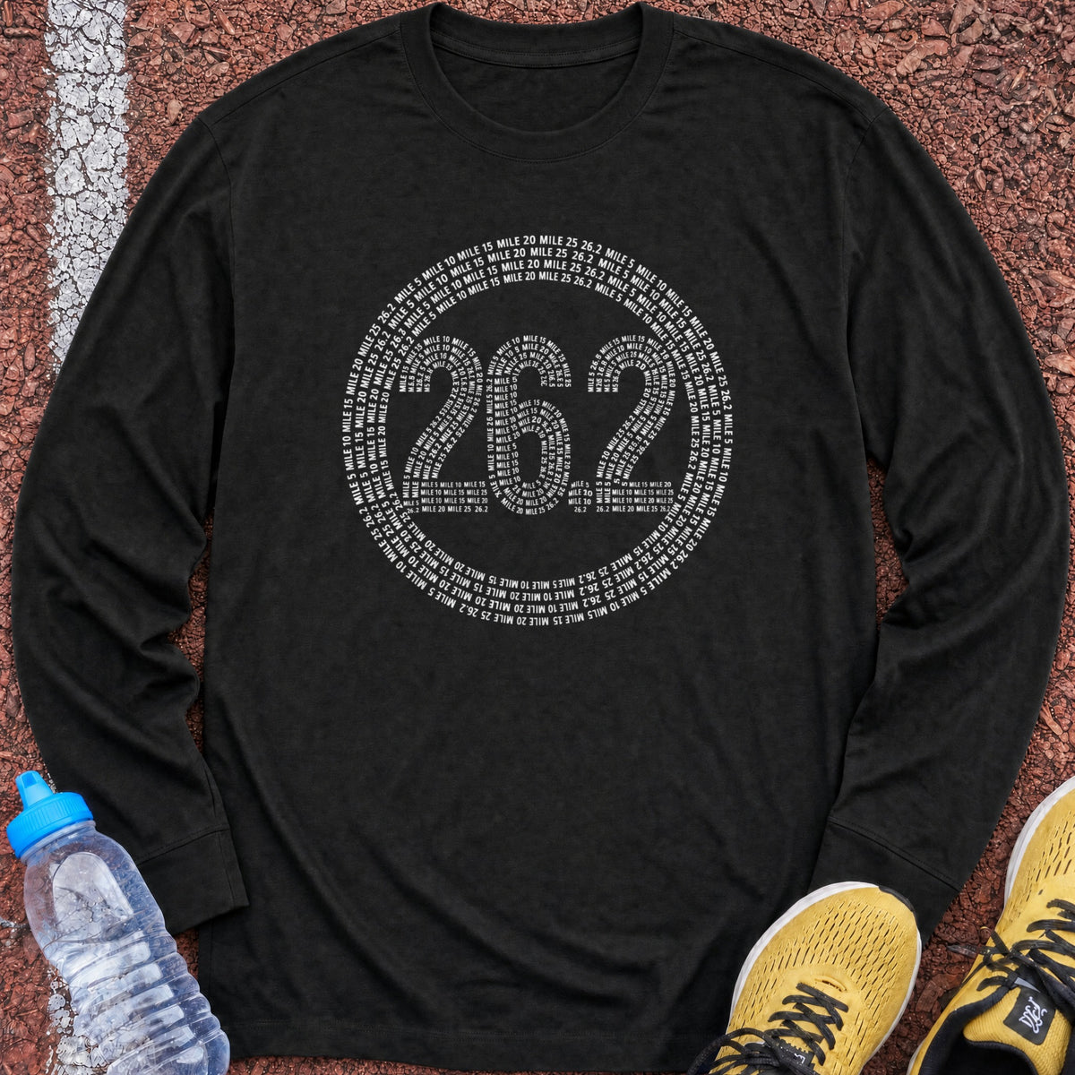 26.2 Mile Markers Long Sleeve - Black
