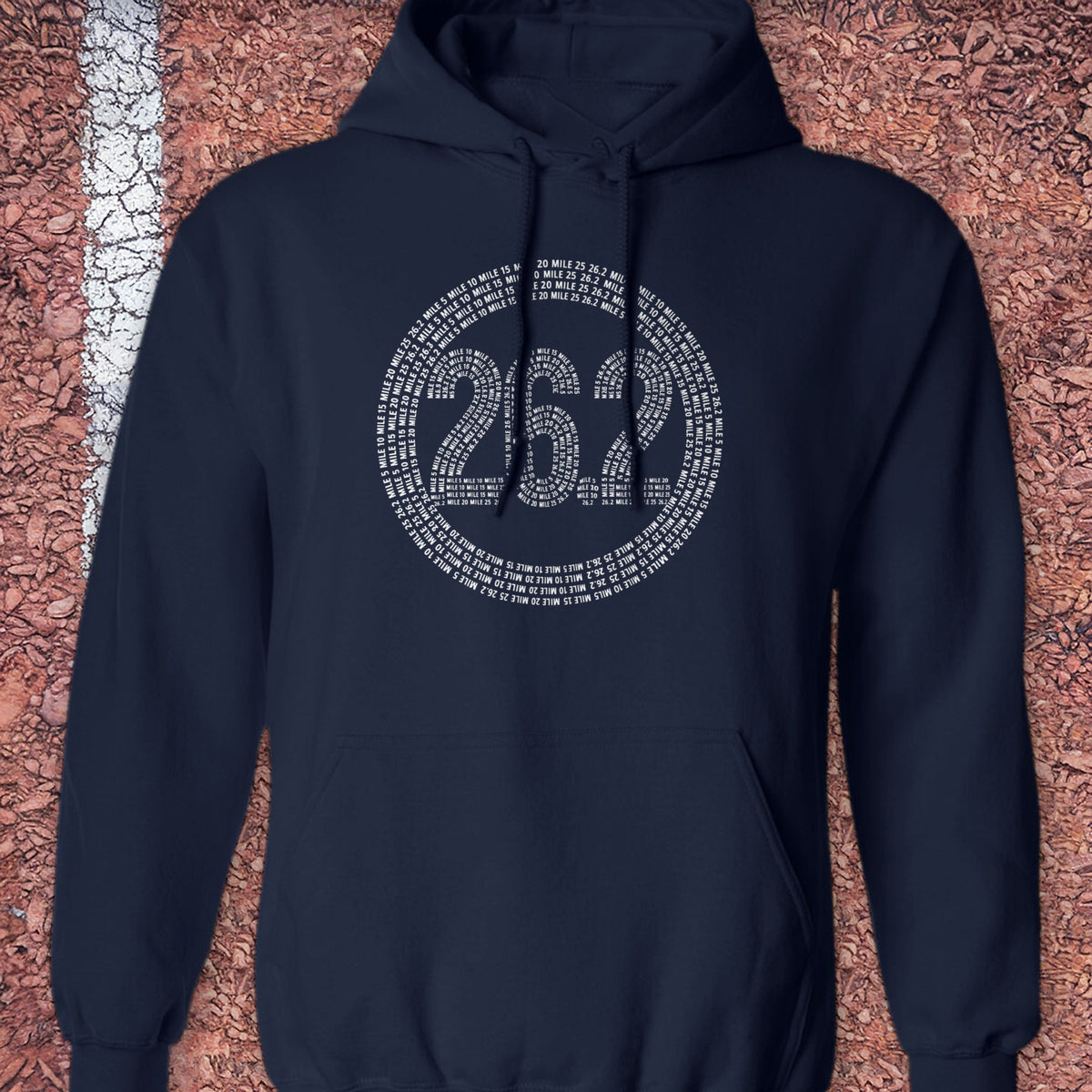 26.2 Mile Markers Hoodie - Navy
