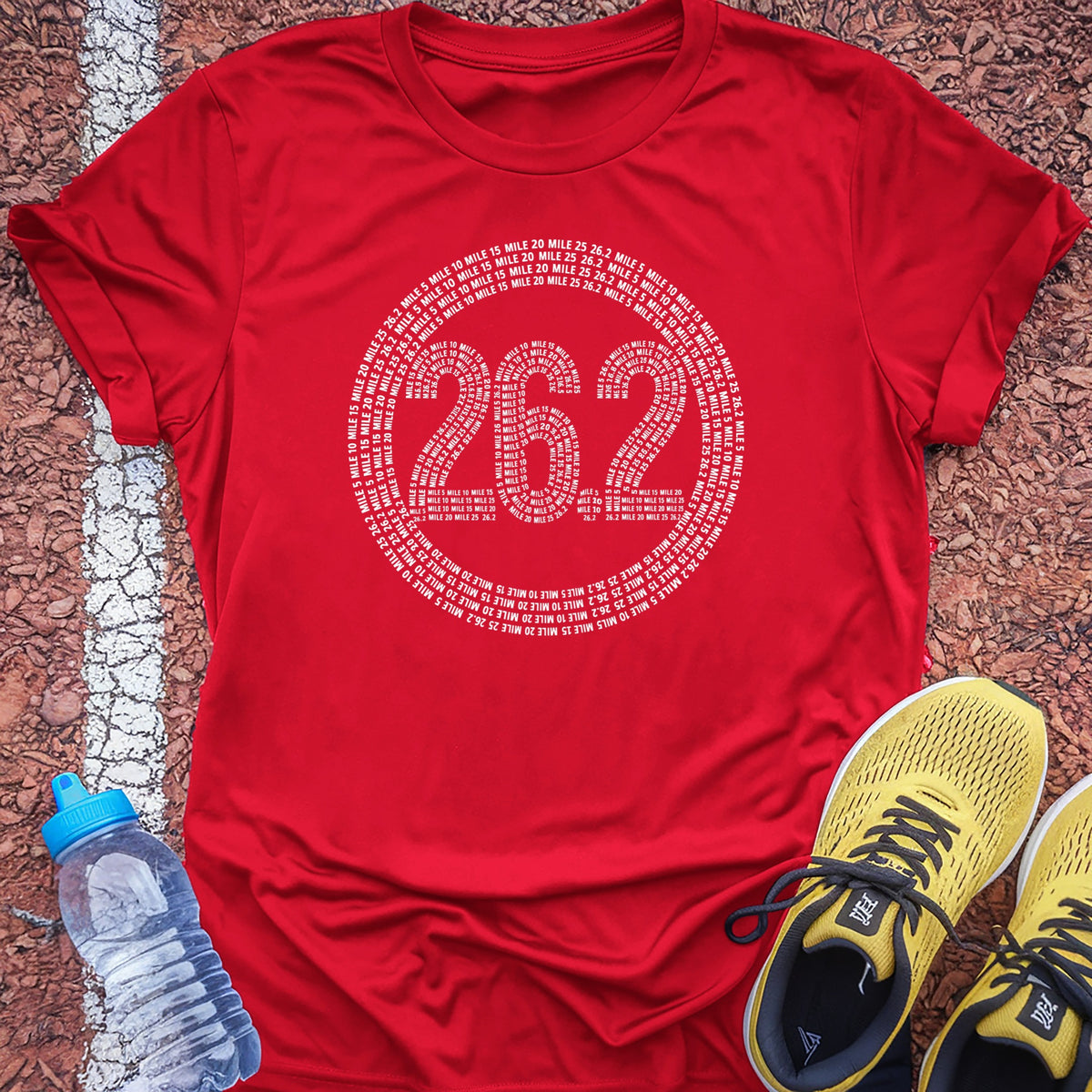 26.2 Mile Markers Tech Tee - True Red